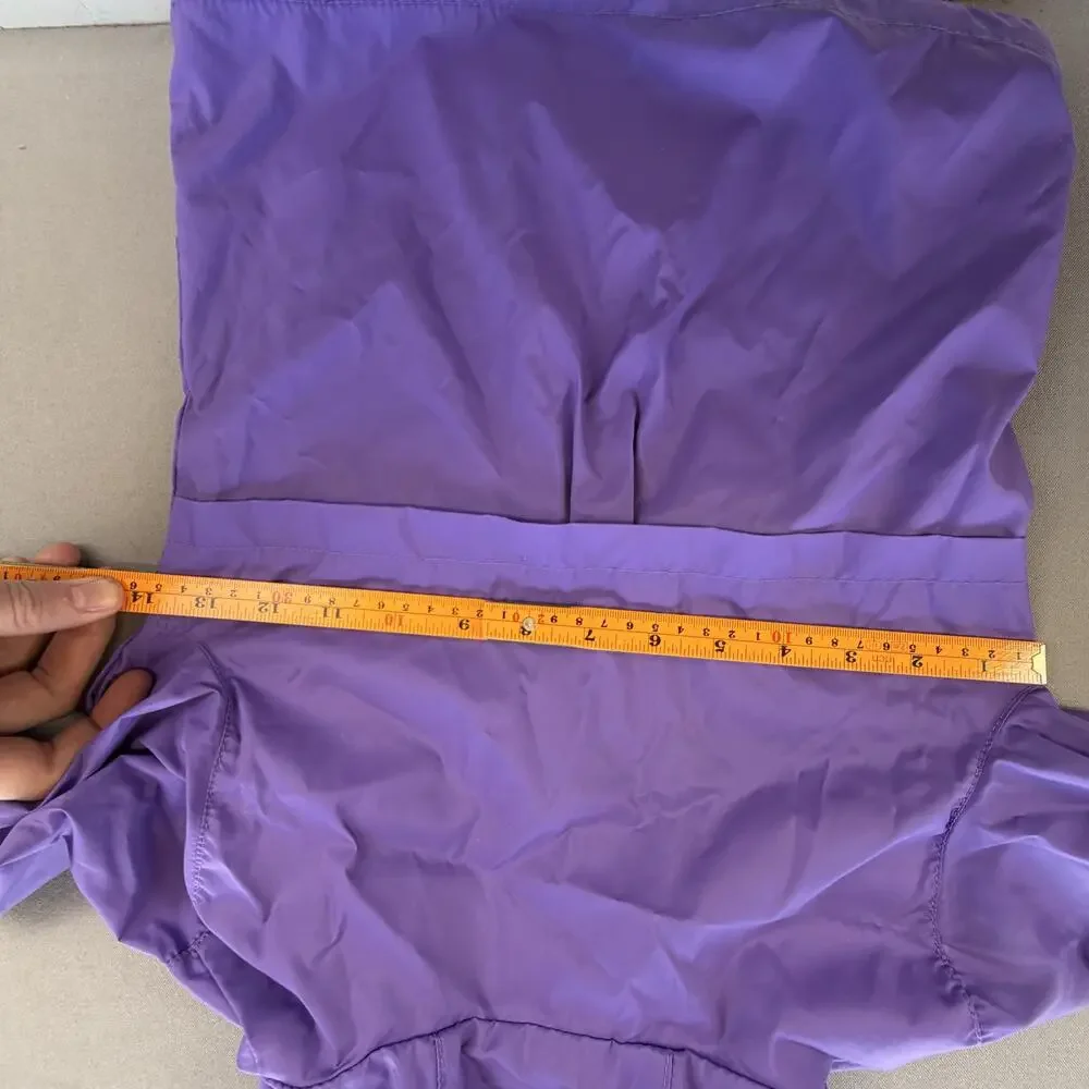 Columbia Raincoat Jacket Girls 4T Purple Hooded Lightweight Full Zip Nylon Shell